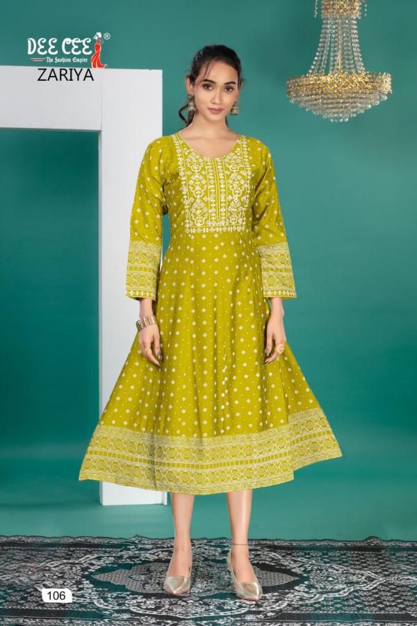 Deecee Zariya Embroidered Anarkali Styled Kurtis Collection